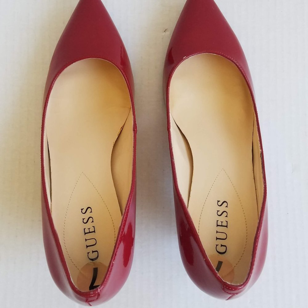 Patent Leather Guess Pumps - Red, Size 7 - Picture 2 of 13